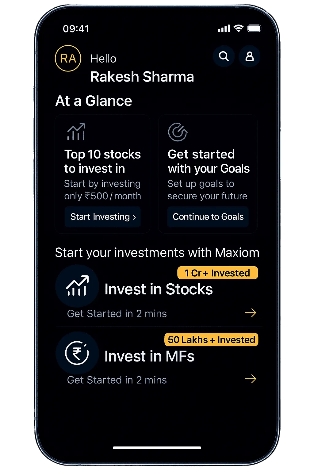 Maxiom Wealth App